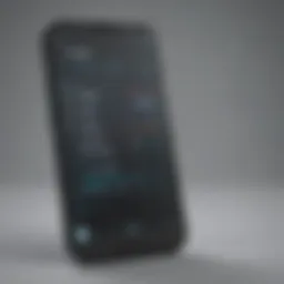 Showcasing a smartphone displaying a sodium counter app interface