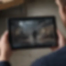 An Android tablet displaying the cast function