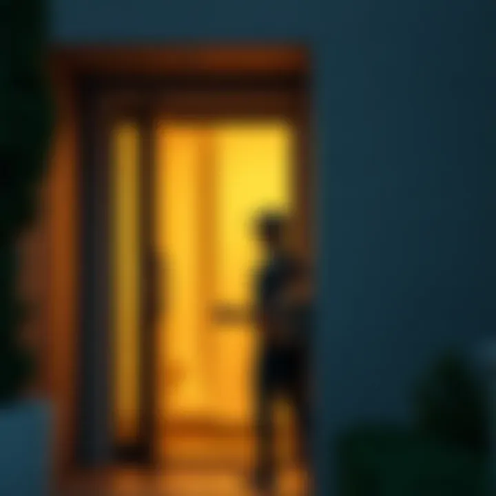 Delivery Access to Secure Locations A delivery person accessing a secure entrance