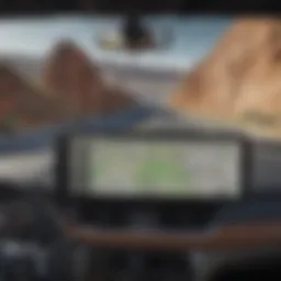Visual representation of GPS technology in action