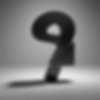 Shadow of a question mark on a social media platform