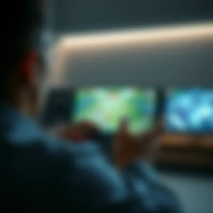 A player enjoying an offline game on their Android device