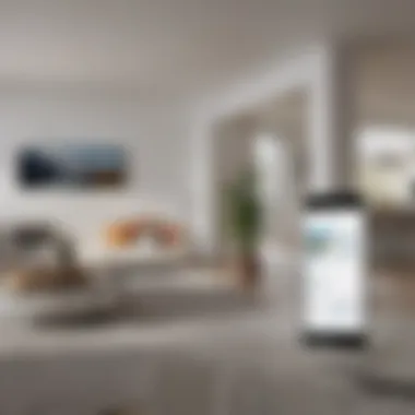 Smart home devices connected to a smartphone