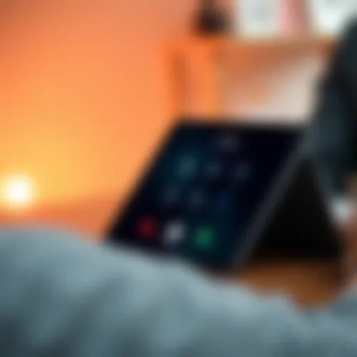 Tablet with Calling Application Tablet displaying a calling app