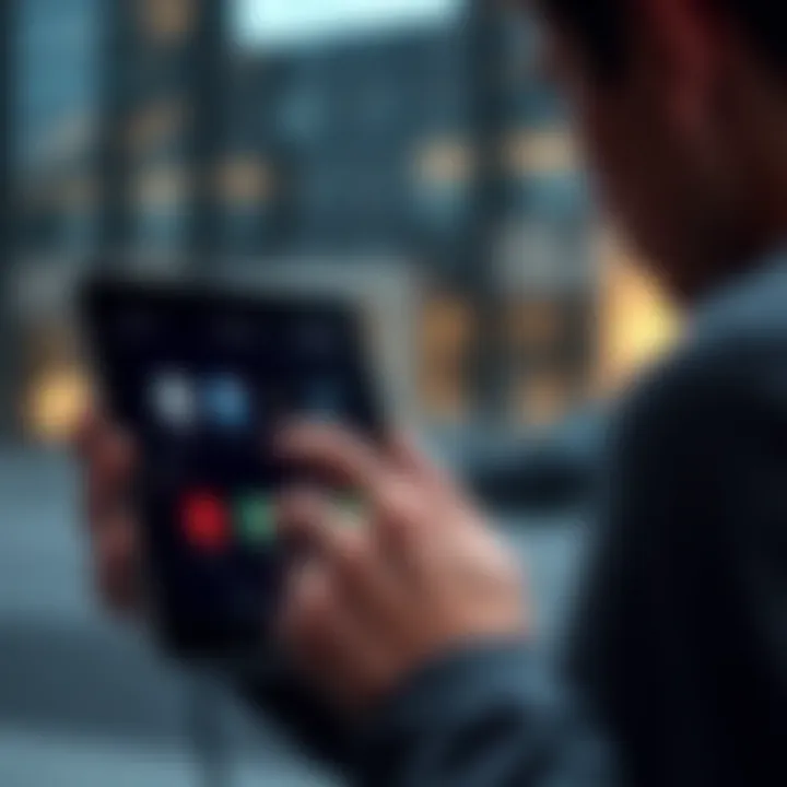 Voice Calling on Tablet User making a call on a tablet