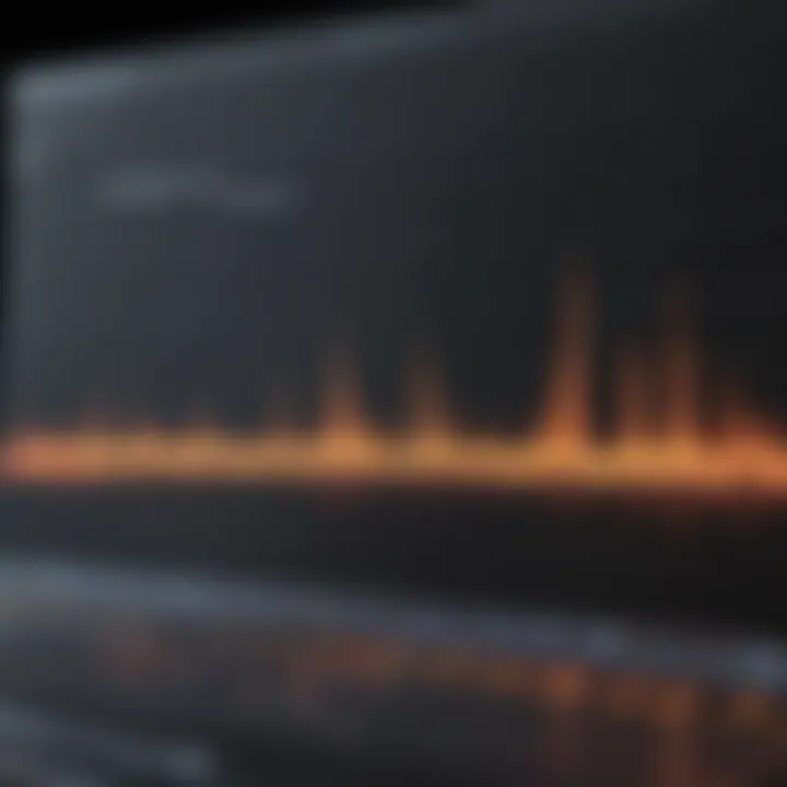 Vibrant audio waveform visualization