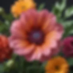 Vibrant photo print of flowers