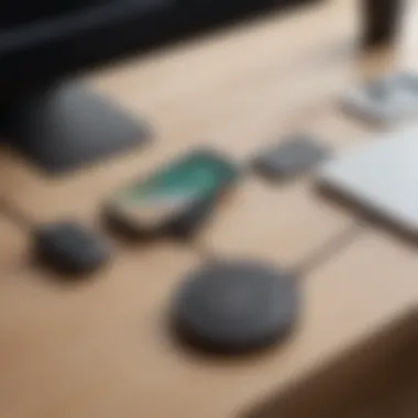 Efficient Wireless Charging Setup Wireless Charging Pad with Smartphone on Desk