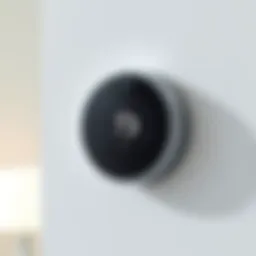 Stylish Wyze Smart Thermostat mounted on a wall