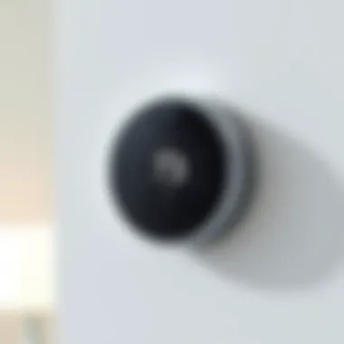 Wyze Smart Thermostat Design and Aesthetics Stylish Wyze Smart Thermostat mounted on a wall