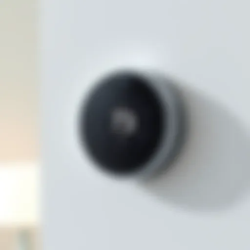 Wyze Smart Thermostat Design and Aesthetics Stylish Wyze Smart Thermostat mounted on a wall